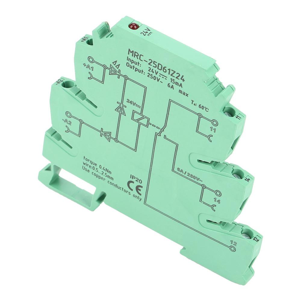 Компактная конструкция MRC-25D61Z24 Реле 6,2 мм Ультратонкое DC24V Реле ПЛК Ультратонкий модуль реле Применения для панелей управления