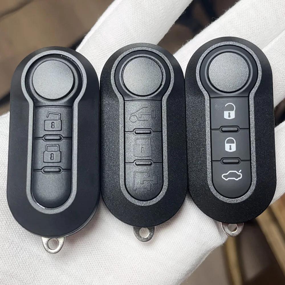YOCASTY Flip Folding Car Key Shell Case Cover For Fiat 500 Doblo Bravo Ducato Qubo Grande Punto SIP22 Blade 2/3 Button