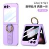 Luxury Wristband Metal Ring Phone Case For Samsung Galaxy Z Flip 5 5G Camera Screen Protection Cover Shockproof Coque Funda