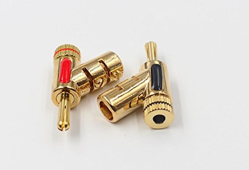 of Banana Plug 24K Gold Plated [Set 4] Joints, Connectable,