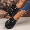Fashion Women Flat Shoes Bling Women Loafers Platform Shiny Women's Casual Shoes Sequin Slippers Summer Ballet Women Lightweight Shoes