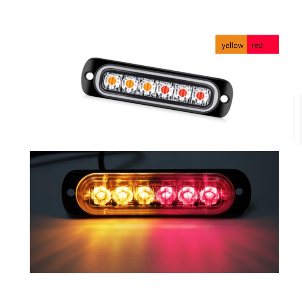 6LED Car LED Car Light DC 12 24V Car Truck Safety Urgent Bright Light Lamp Working Fog Light Car Accessories 12V 24V Flash Lamp