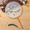 Handheld Silk Fan Floral Pattern Tuan Fan Classical Chinese Style Embroidery Fan Photography Prop