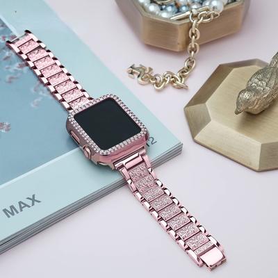 Металлический ремешок для Apple watch ultra band 49 мм 46 мм 45 мм 41 мм 44 мм 42 мм 40 мм 38 мм женский ремешок с бриллиантами для iWatch 10 9 8 7 6 5 4
