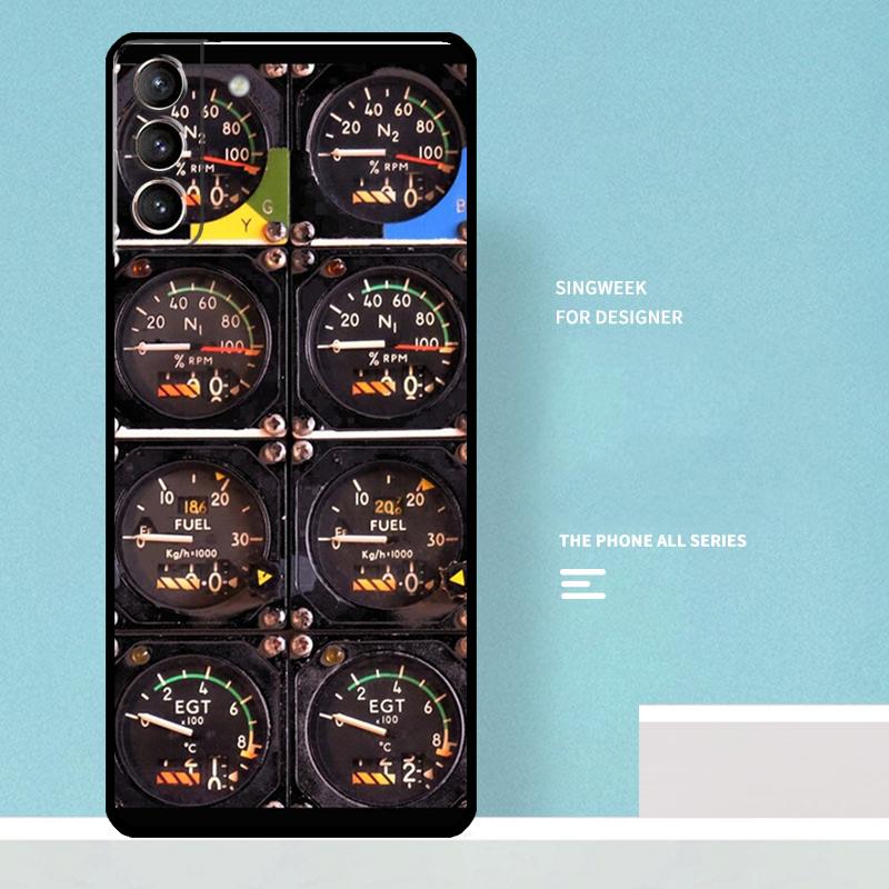 Flight Instruments Case For Samsung Galaxy S25 Ultra S20 S21 S22 S23 S24 Ultra S9 S10 Plus S25 FE Phone Cover