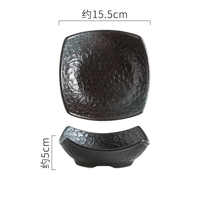 Ретро керамическая тарелка для приправ Тарелка в виде листа лотоса Тарелка для закусок для суши Блюда для закусок Посуда для соевого соуса Посуда для молекулярной кухни