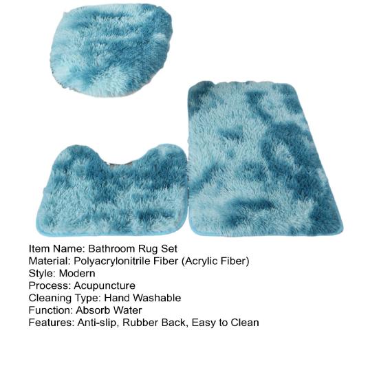 3 шт./компл., набор ковриков для ванной комнаты, супер мягкий коврик из микрофибры для ванной, U-образный контурный коврик, набор крышек для унитаза, нескользящие коврики для ванной, комплект