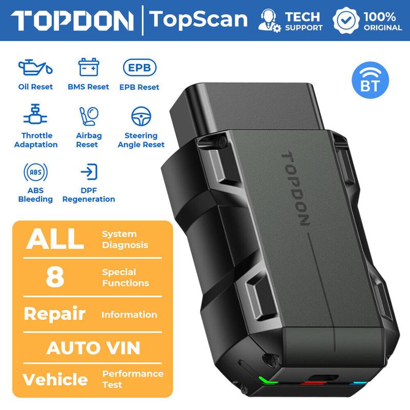 TOPDON TopScan Lite Scanner Smart Diagnostic Tool DTC Repair Guide Bluetooth OBD2 Code Reader