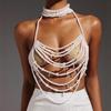 Q5088Y Multi-layer Pearl Beaded Body Chain Vest
