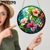 1pc Acrylic Retro Flower Pattern Hanging Decorations, Wall Decorative Paintings, Wall Decorations