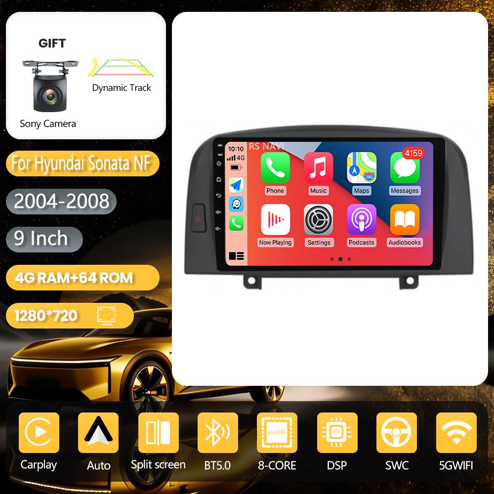 Autoradio multimédia Android 16 Carplay Auto pour Hyundai SONATA NF 2004 - 2008, autoradio stéréo Plug and Play, navigation