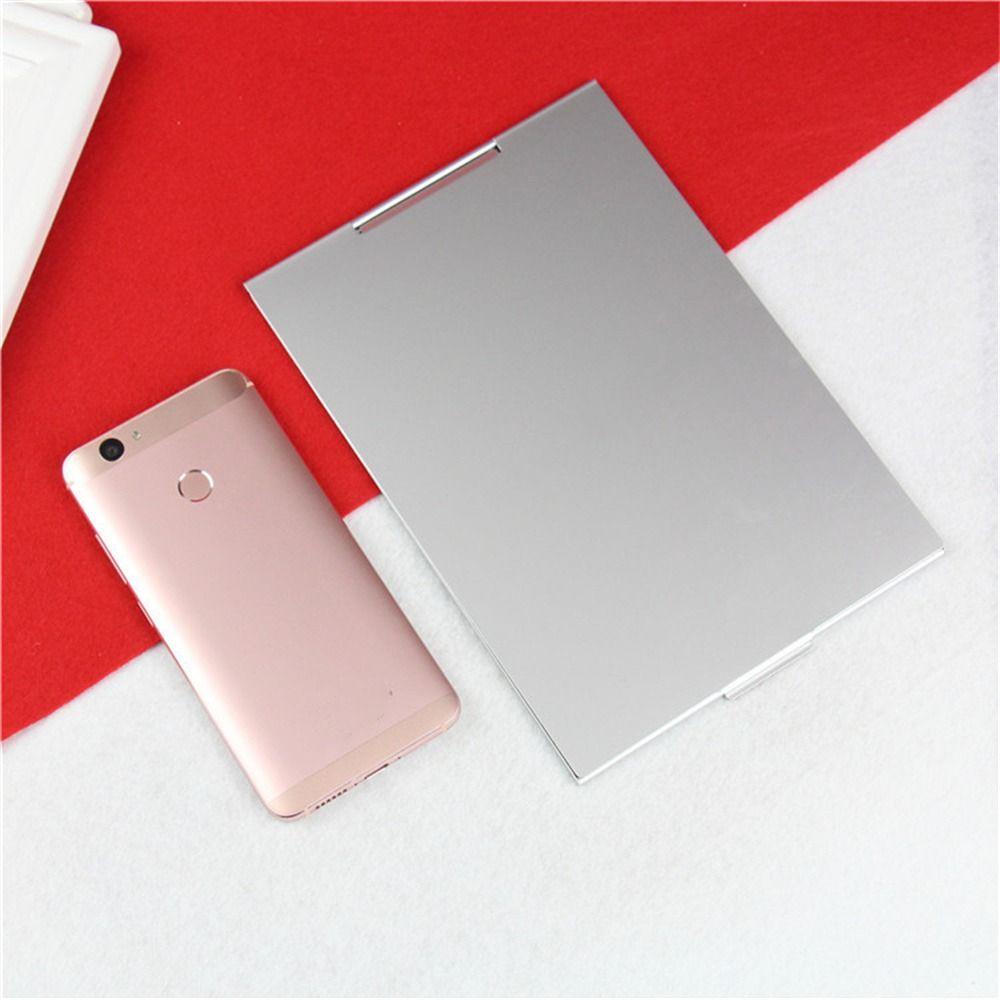 Aluminum Folding Mirror Pocket Mini Portable Makeup Mirrors Travel Hand Small Mirror Vanity Foldable Compact Cosmetics Tools