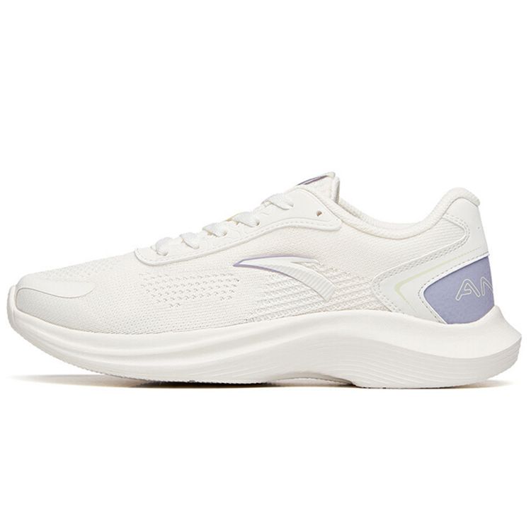 Anta Running Series Shock Absorption Non-Slip Durable Low-Top Running Shoes Women Sneaker Ivory-White 122135571-2