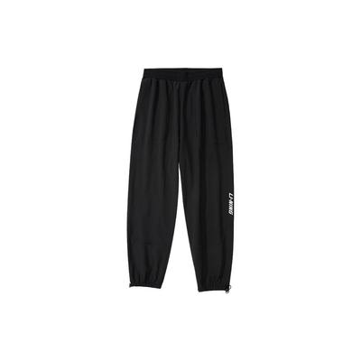 Li Ning Sports Fashion Series Logo Print Loose Casual Fitness Брюки женские брюки черного цвета AYKR274-2