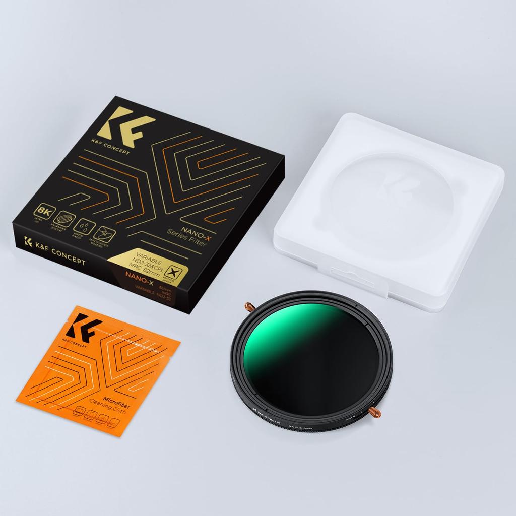 Concept 82мм Переменный ND-фильтр Фильтр 1 шт. Фильтр для объектива Без неравномерности Японское оптическое стекло AGC HD супер разрешение Нанопокрытие с низким отражением