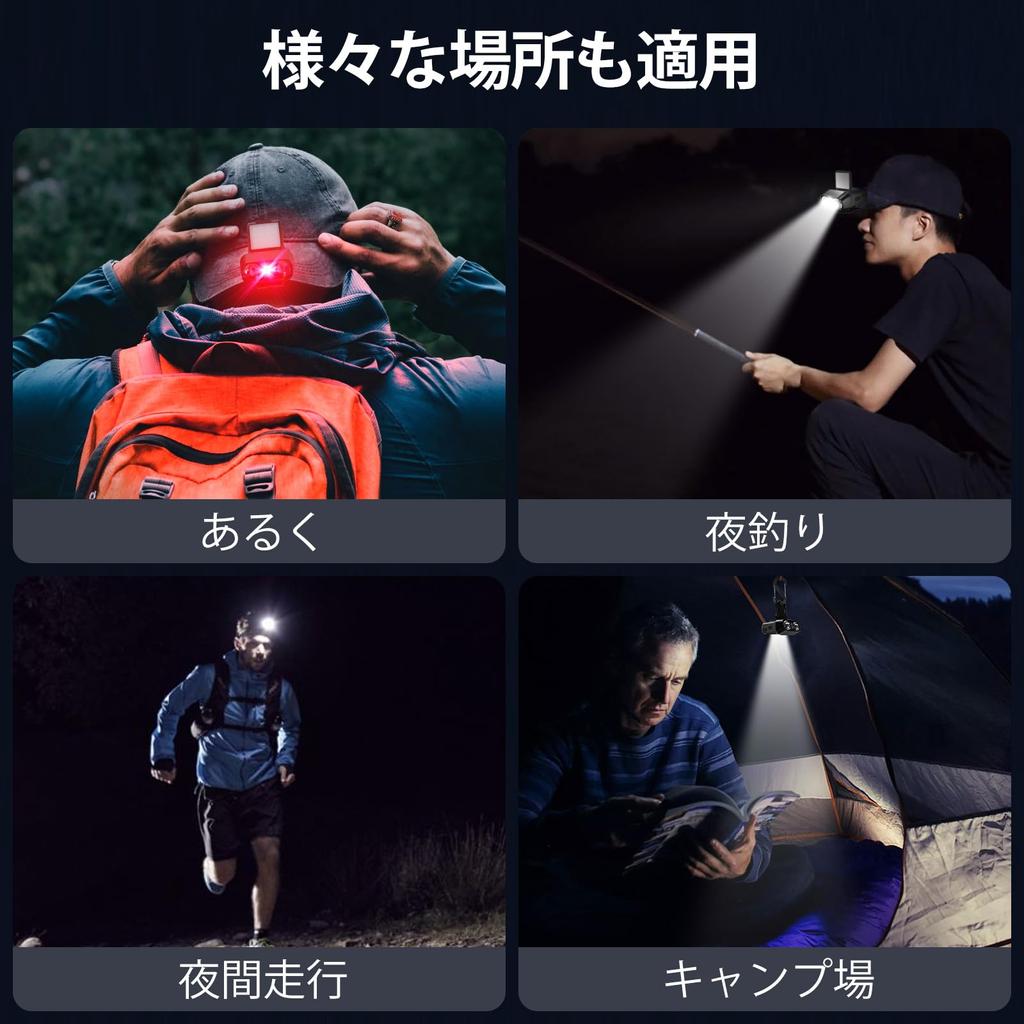 DAI NING Headlight Cap High 900 5 Lighting IPX4 Оснащен бесступенчатой угловой головкой для Power Hat Storage Box В комплекте Свет, Яркость, Перезаряжаемый,