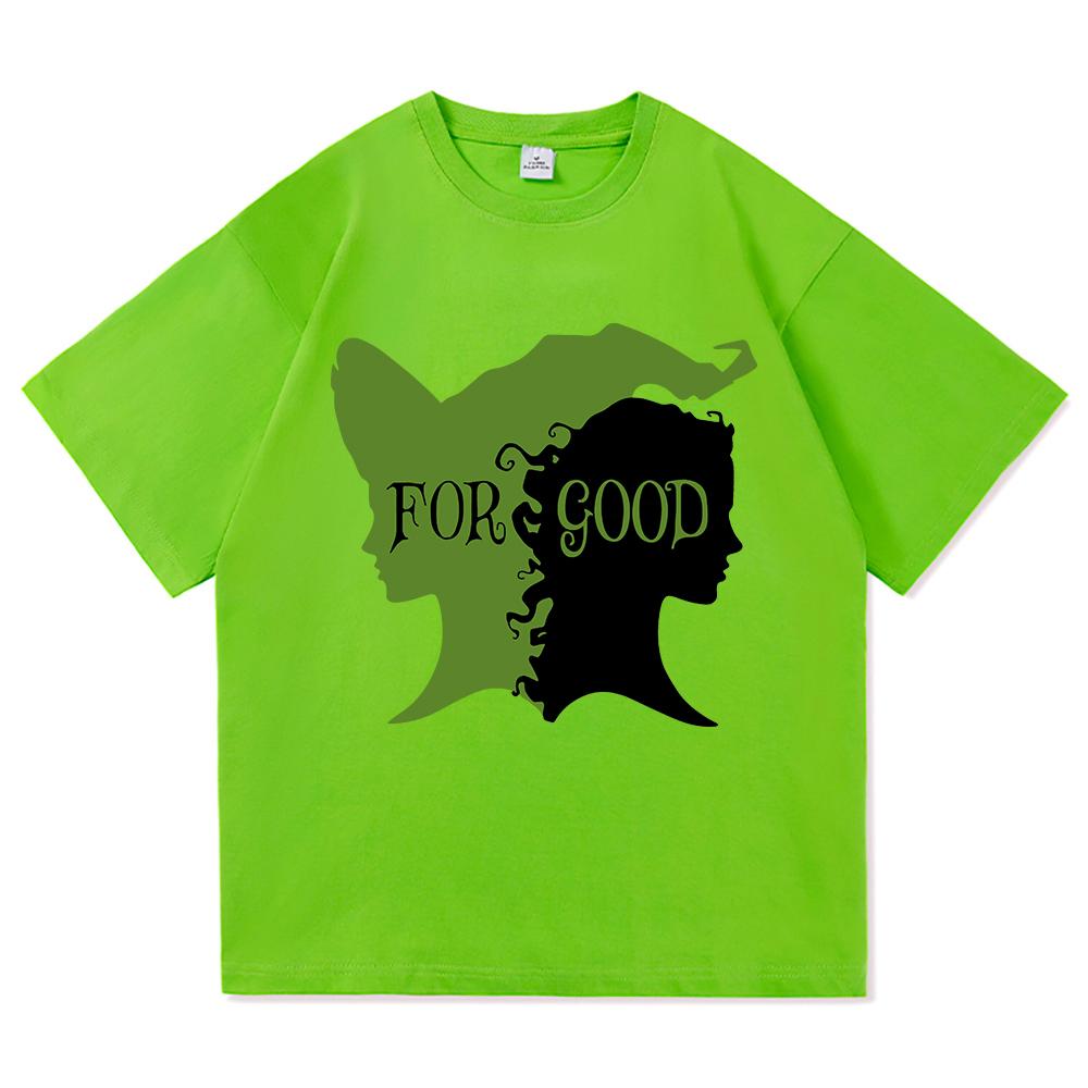 Злая Перемена к Лучшему Футболка Горячая Мода Мужская Харадзюку Эстетика Эльфаба Глинда Футболка Унисекс Высококачественные Хлопковые Футболки