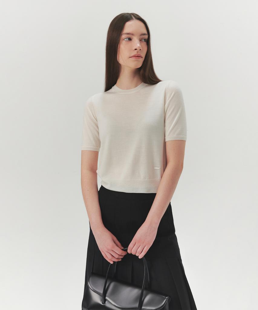 Leuba Classic Round Knit из шерсти мериноса - Цвет: вне белого