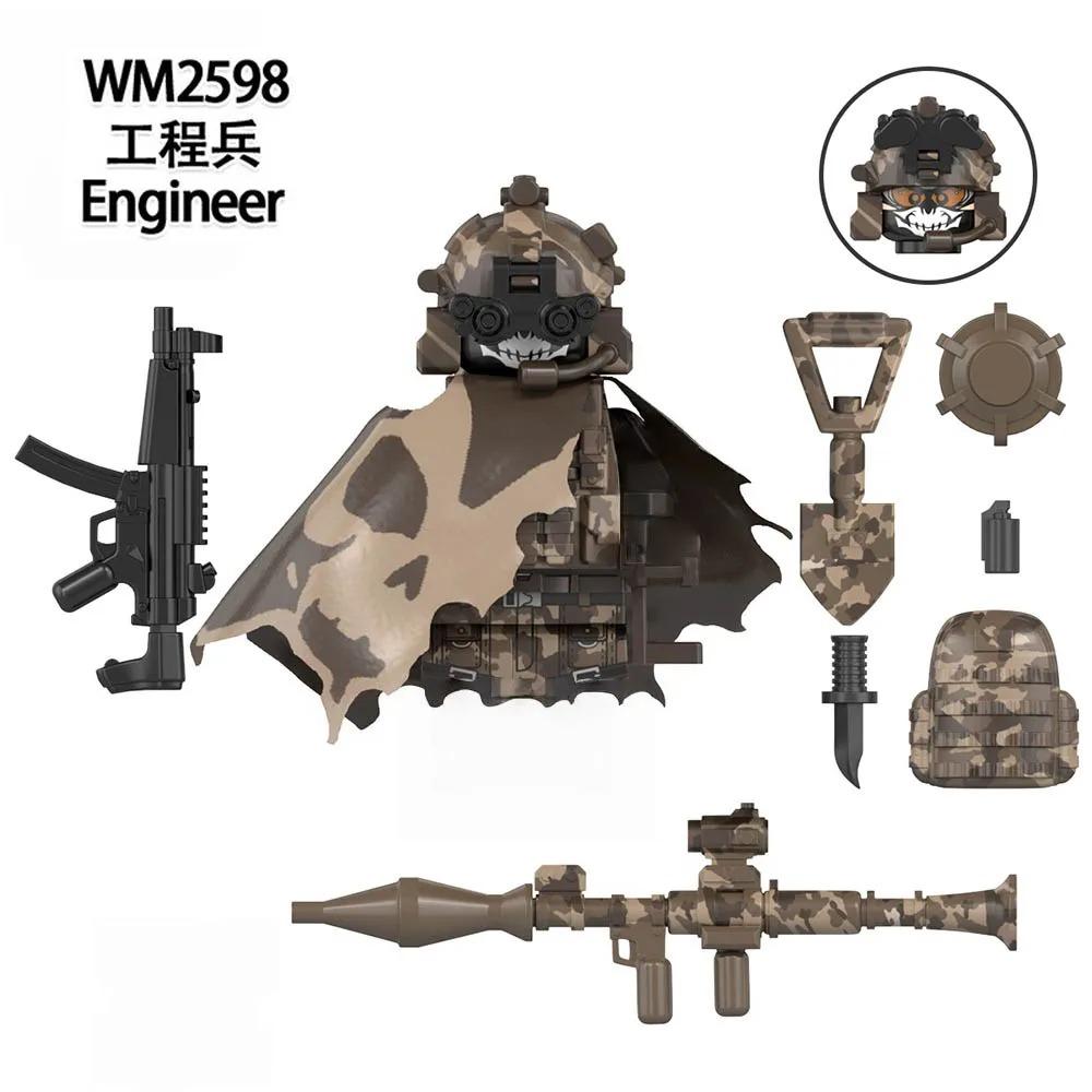 WM6147 WM6168 Серия «Военные» SWAT Специальные силы Строительные блоки Коммандос Солдат Городская полиция Кепка Мини Экшн-фигурка Игрушки