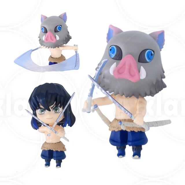 10cm Demon Slayer #1510 Tanjirou Action Figure Kyojuro Rengoku Giyu Tomioka Kimetsu No Yaiba Figure Hashibira Inosuke Figurine