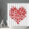 Шторка для душа на День святого Валентина Роза Алмаз Сердце Форма Ванной Комнаты Комплект Водонепроницаемая Полиэстеровая Ткань С Крючками
