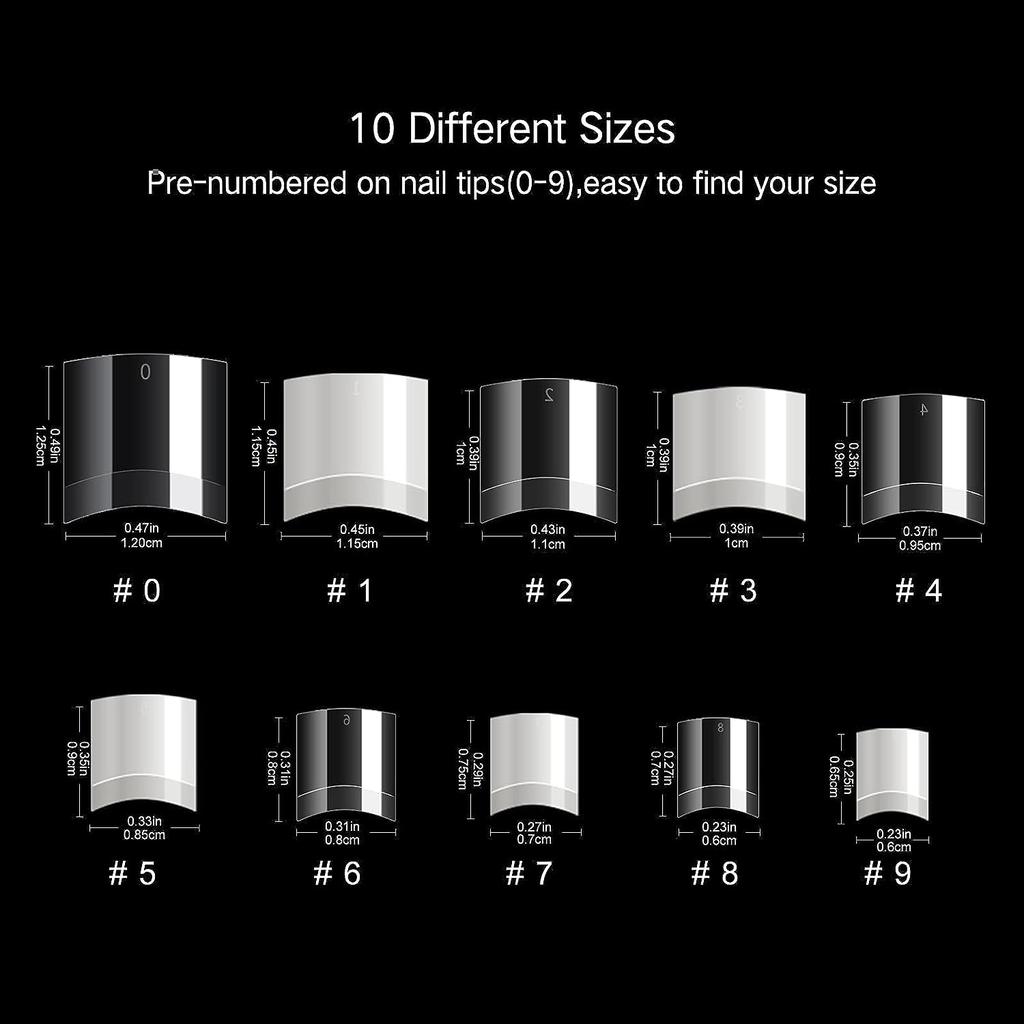 Короткие Типсы Акриловые Ногти Прозрачные Накладные Типсы Короткие Искусственные Типсы Для DIY Дизайна Ногтей Маникюр С Коробкой