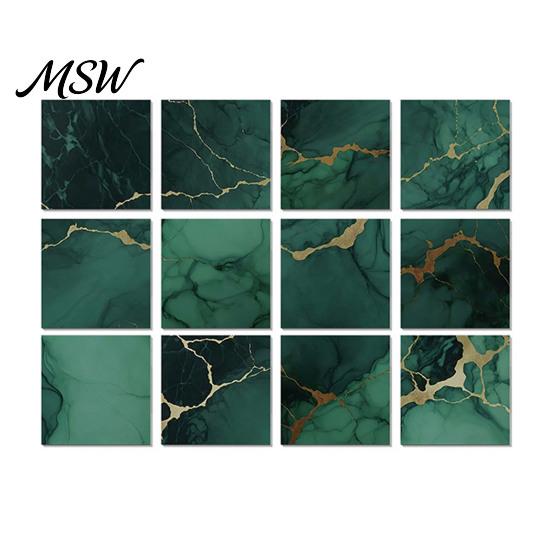Protective Surface Cover for Old Walls 12PCS Imitation Marble Pattern Wall Stickers, Self-Adhesive Waterproof EVA Peel And Stick Tiles Tiles, Scratch