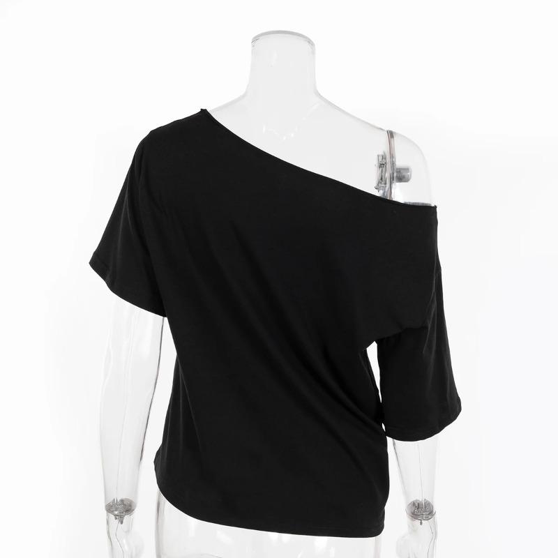 Y2k черные укороченные футболки с открытыми плечами, женские винтажные футболки с графикой в американском стиле, уличная одежда, гранж-эстетические топы с короткими рукавами