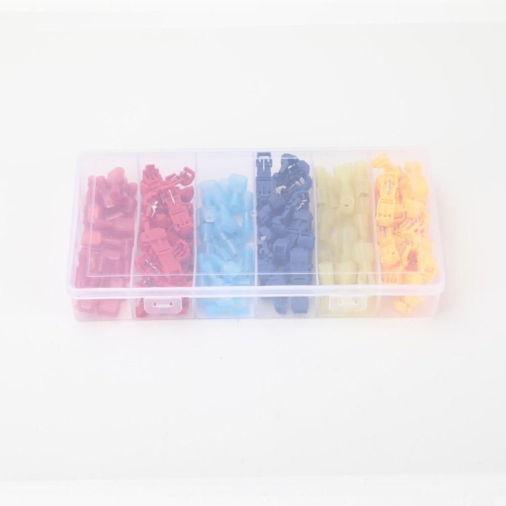 120pcs Peel-Free T-Tap Connector Efficient Wiring Waterproof Wire Splicing Terminal Insulated Clamp Type Quick Crimp Terminal