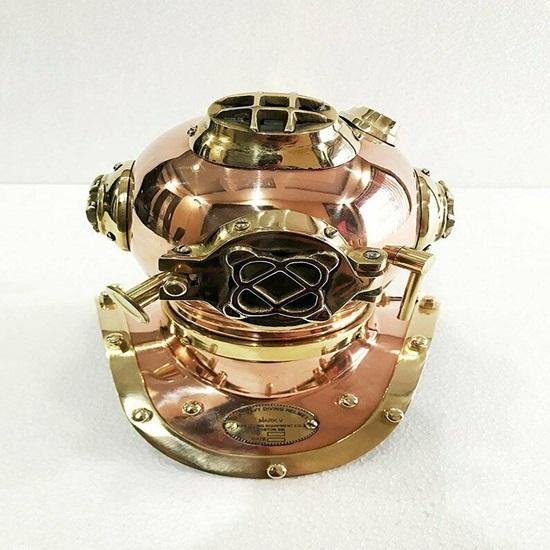 20,32 см водолазный шлем ВМС США Mark V Mini, водолазный шлем морской пехоты, сплошная медь