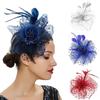 Feather Headpiece Women Mesh Hat Hair Band Headband Wedding Accessories Feather Headband Hat Party Hairpiece