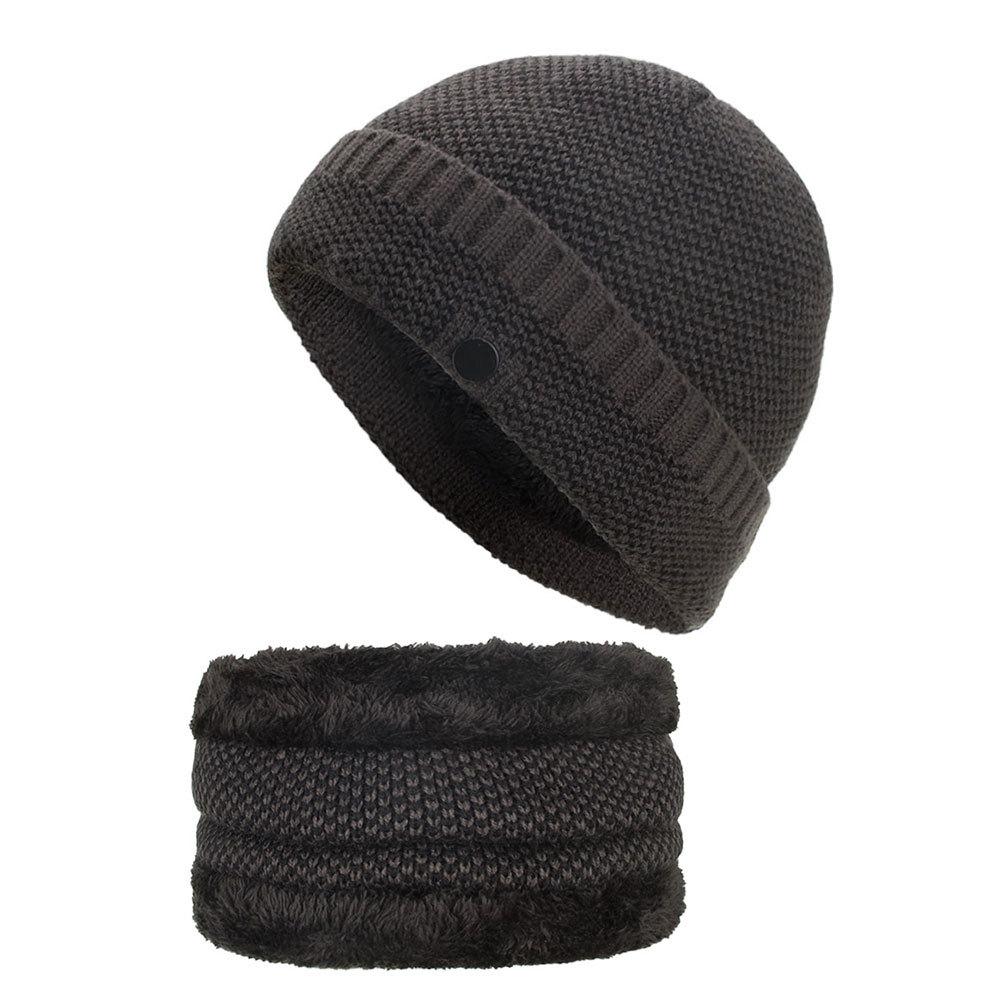 Осенне-зимний новый бархатный костюм со скрытой пряжкой шарф свитер шапка вязаная шерстяная шапка