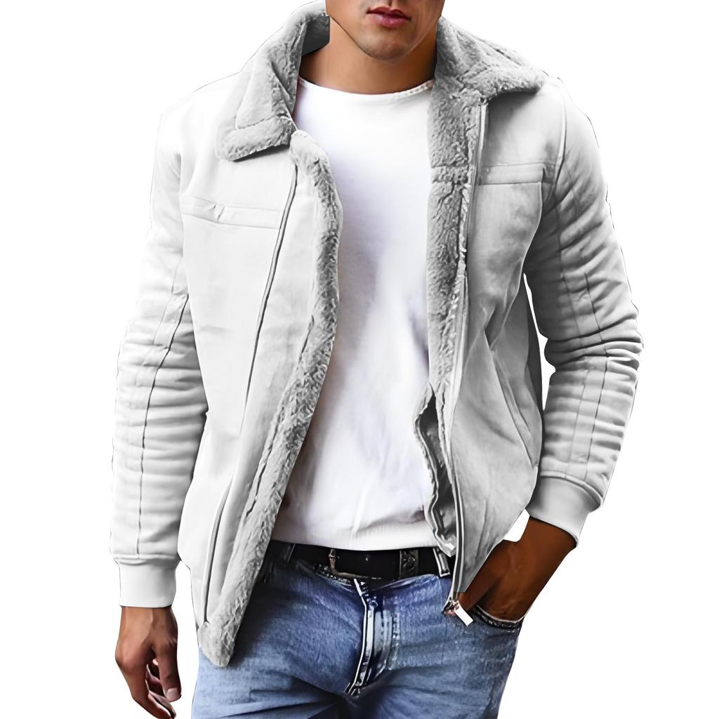 Men's Solid Color Zipper Pocket Hooded Sweatshirt Jacket Cardigan Men's Casual Jacket Cardigan