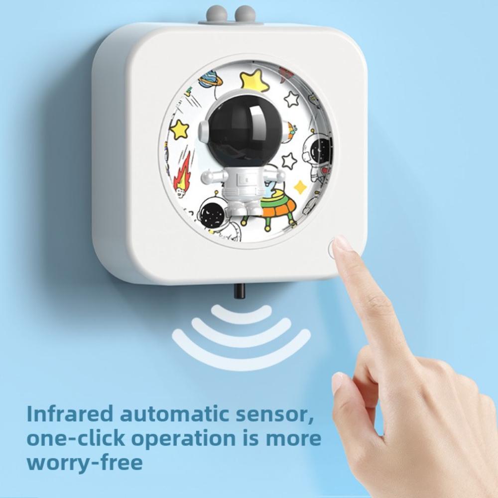 Astronaut style electric foam induction soap dispenser, wall mounted automatic dispensing sensor for hand sanitizer, gifts