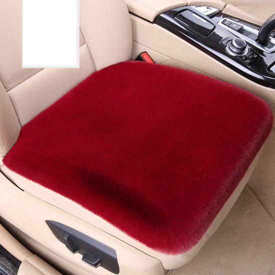Утолщенный плюшевый комплект подушек для автомобильных сидений, противоскользящий дизайн, влагоотводящие, простая установка, мягкие и пушистые чехлы для передних и задних сидений