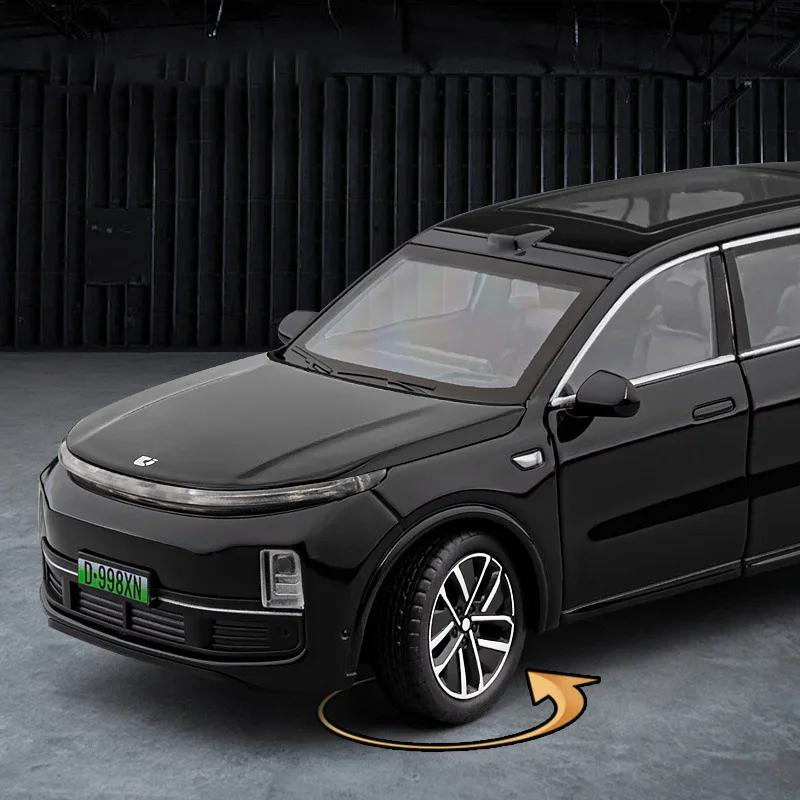 1/32 LEADING IDEAL L9 SUV New Energy Alloy Car Model Diecast Metal Vehicles Model Sound Light Simulation Ornament Kids Toy Gift