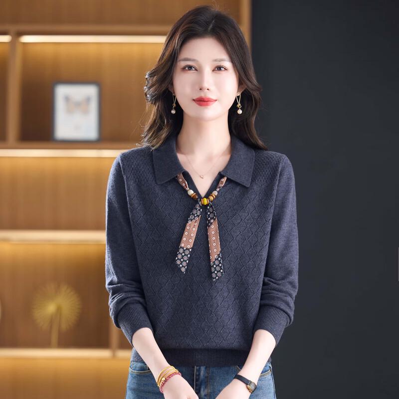 Pierre Cardin Women's Polo Neck Knit Long Sleeve Pullover