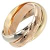 Trinity Ring 0.1" Band K18 Gold (YGxPGxWG) #4.3(US Size) 6.75g Women Used