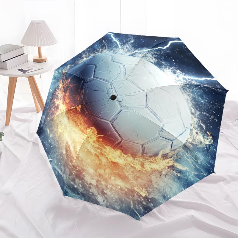 1PC football sport Umbrella Portable Folding Umbrella Iron Frame Hole Bone Structure Outdoor Home Umbrella A10