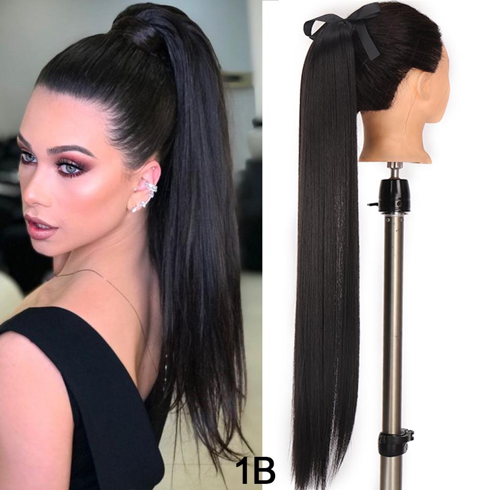 LUPU Синтетические длинные прямые волосы с оберткой вокруг зажима в хвосте для наращивания волос, накладные волосы Reistan Pony Tail