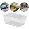 Reptile Feeding Box Breeding Reusable Cage Hatching Container Critter Keeper for Snake