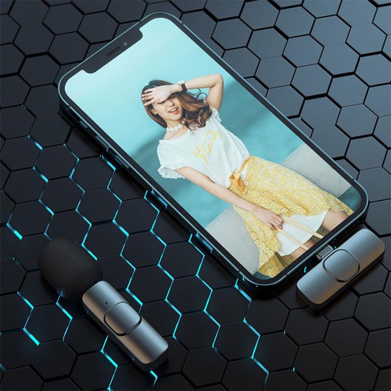 Wireless Lavalier Microphone Noise Reduction 48khz Real-time Radio Mini Type-c Mic Compatible For