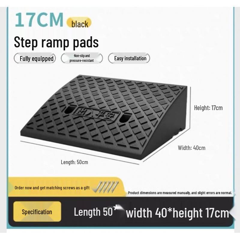 Uphill Step Mat: Plastic Slope Curb Car Sill and Speed Bump