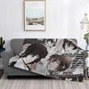 Эстетика Дазая Чуя Аниме Одеяло Флис Принт бродячие псы лит. дышащее Мягкое Плед Одеяла Кровать Офис Плюшевое Тонкое Одеяло