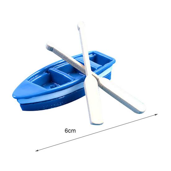 1 шт. лодка + 2 шт. весло миниатюрная имитация модели кукольного домика искусство бонсай садовый декор
