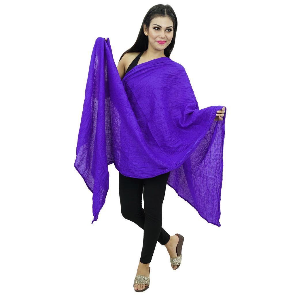 Long Cotton Voile Dupatta Stole Women Neck Wrap Indian Scarves Chunni