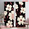 2pcs 2D Flat Printing Curtain Minimalist Floral Fabric Without Electricity Festive Curtains for Festive Portraits and Party