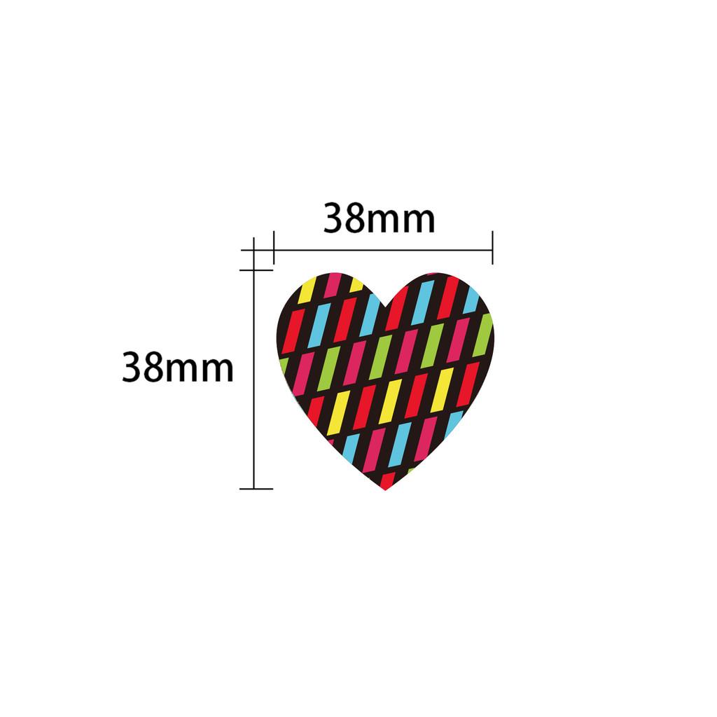 Xh047 Cute And Colorful Heart Shaped Stickers For Creative Party Planning