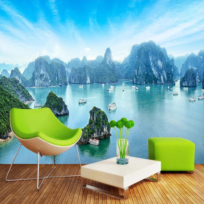 3d Обои Природа Пейзаж Фреска ТВ Гостиная Спальня Диван Фон Настенная Фреска Декор