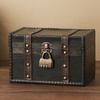Practical Old Fashioned European Styles Sturdy Wood Trunk Stylish Storage Solution for Traveler and Fashion Lovers